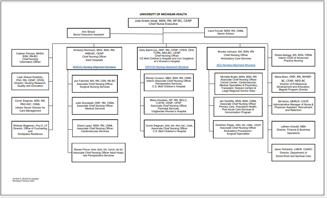 Ummc Organizational Chart