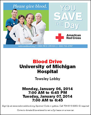 January Blood Drive Flyer