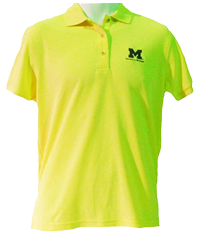yellow polo shirt