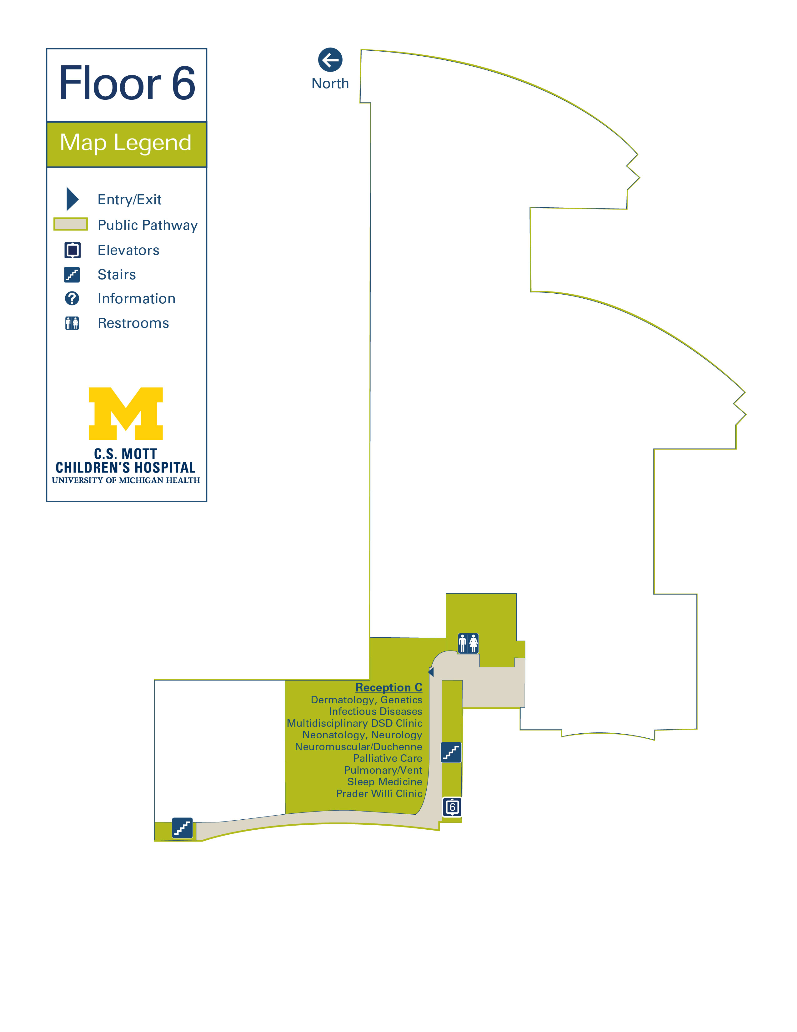 C.S. Mott Children's Hospital and Von Voigtlander Women's Hospital - Floor 6